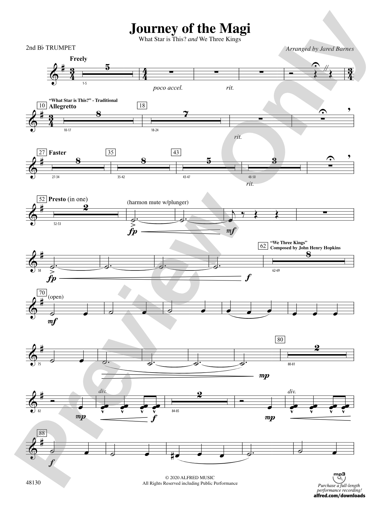 Journey of the Magi: 2nd B-flat Trumpet