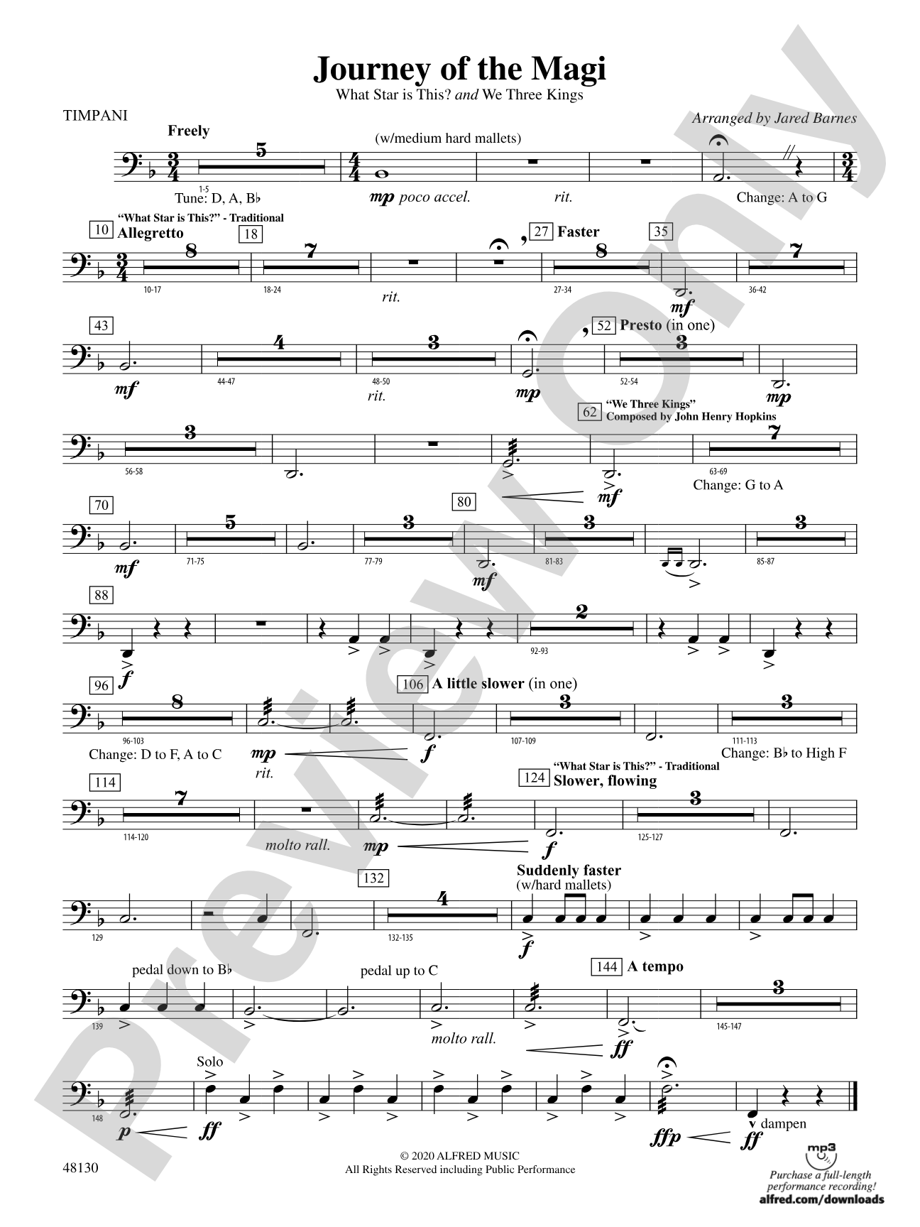 Journey of the Magi: Timpani