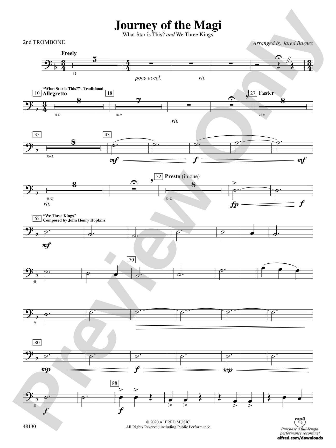Journey of the Magi: 2nd Trombone