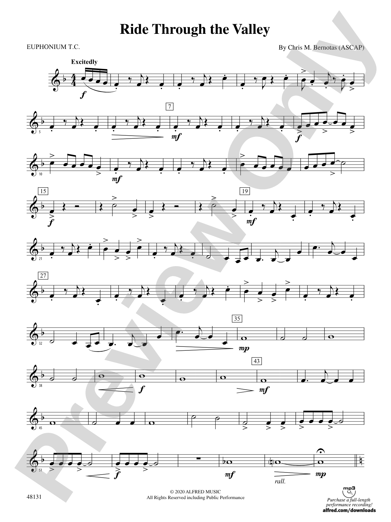 Ride Through the Valley: Baritone T.C.