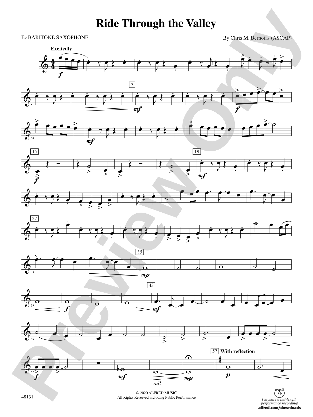 Ride Through the Valley: E-flat Baritone Saxophone