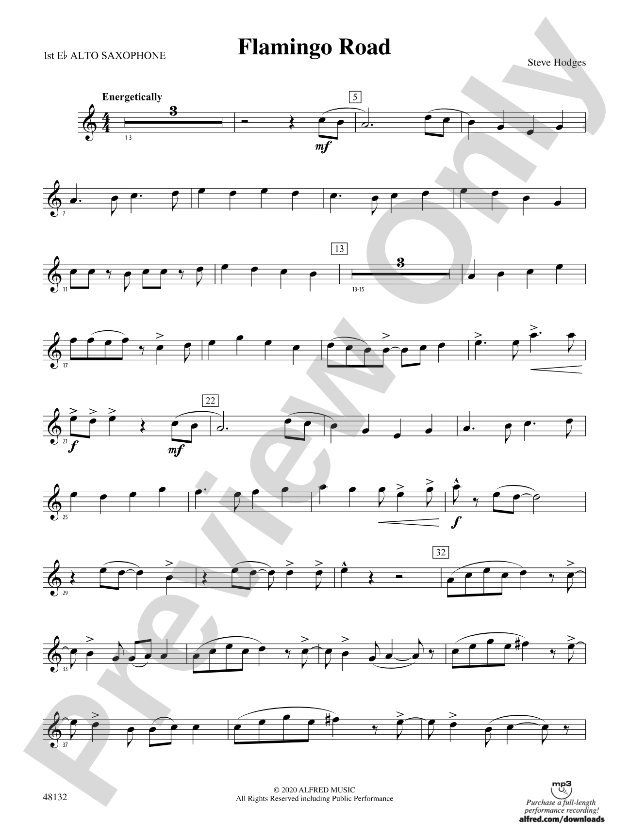 Flamingo Road: E-flat Alto Saxophone