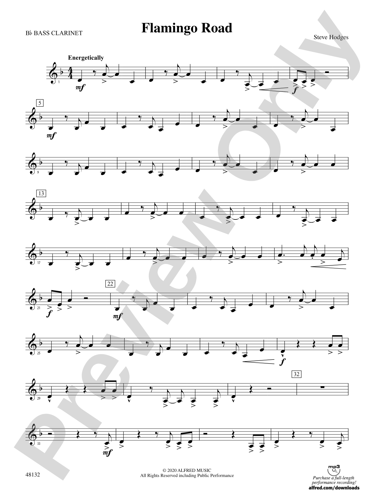 Flamingo Road: B-flat Bass Clarinet