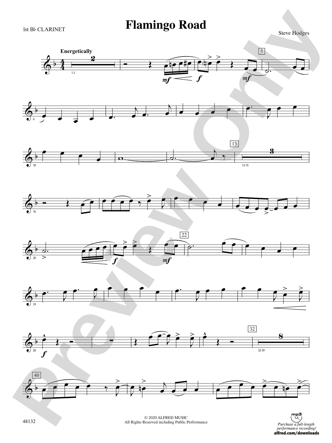 Flamingo Road: 1st B-flat Clarinet