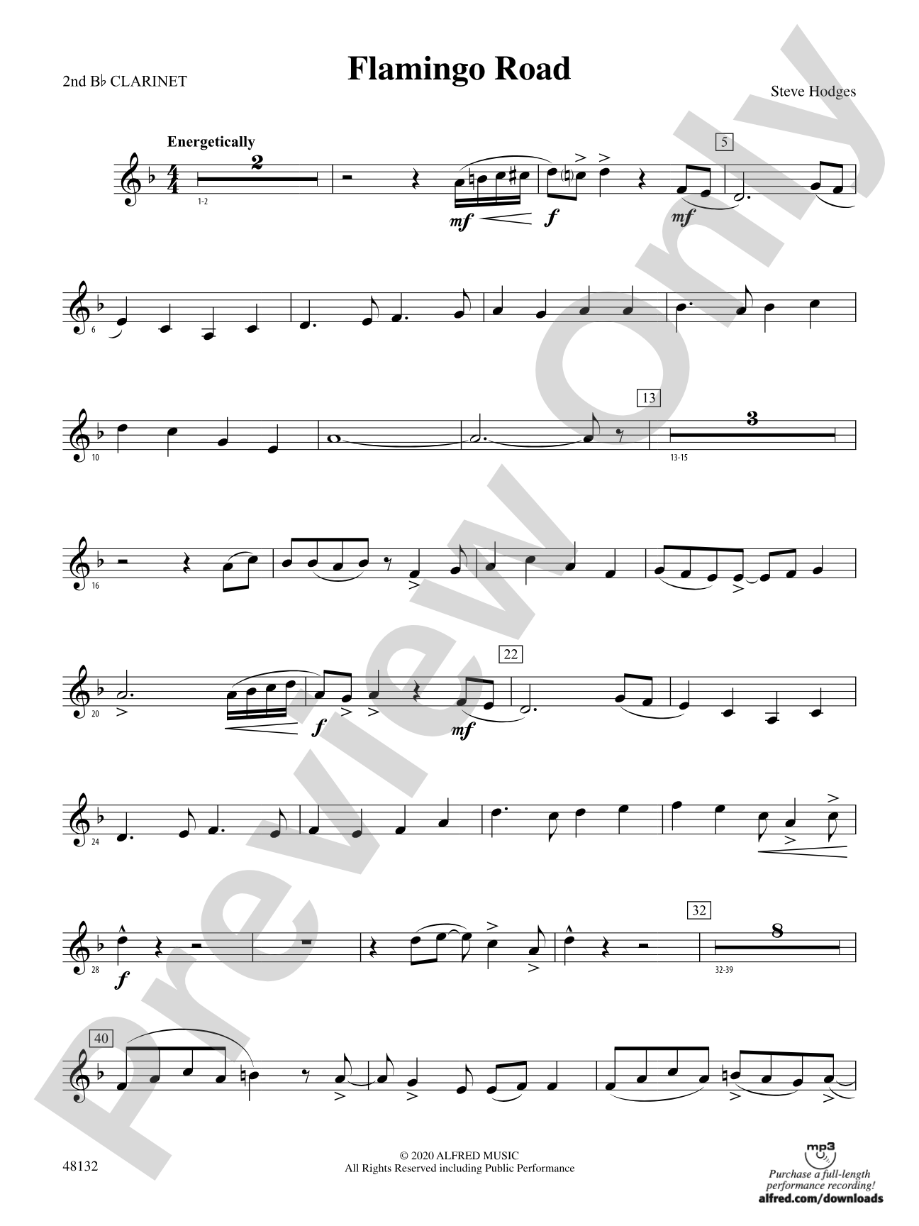 Flamingo Road: 2nd B-flat Clarinet