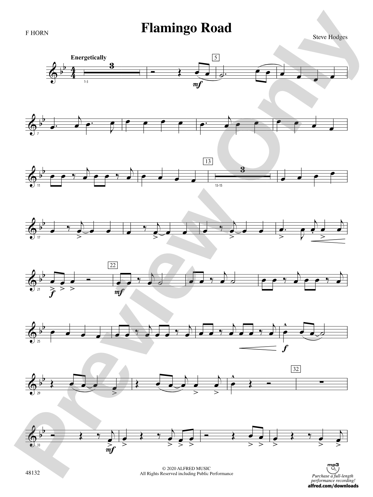 Flamingo Road: 1st F Horn