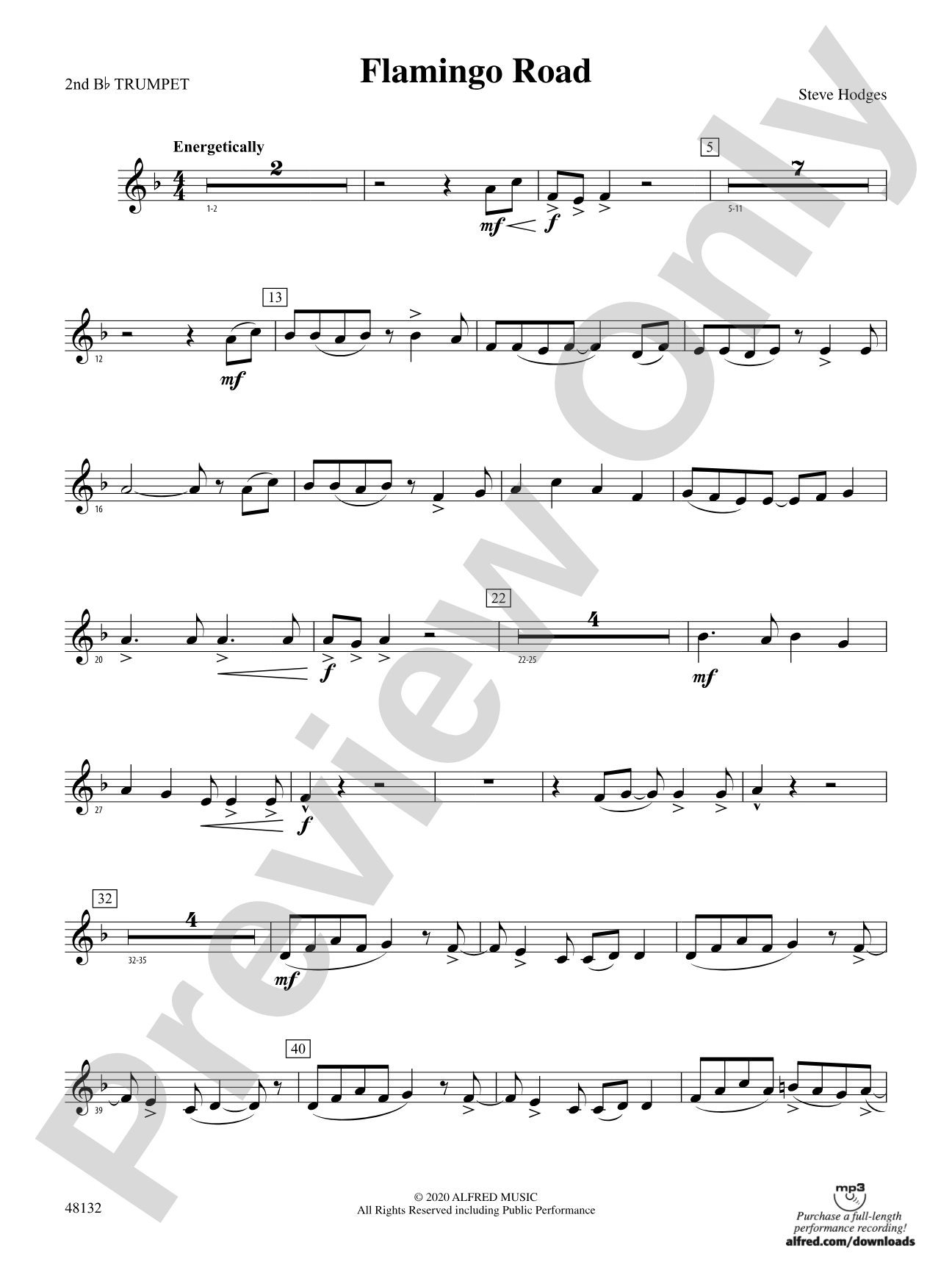 Flamingo Road: 2nd B-flat Trumpet