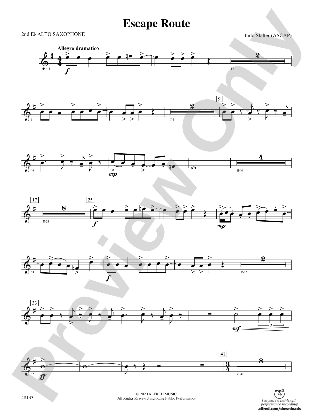 Escape Route: 2nd E-flat Alto Saxophone