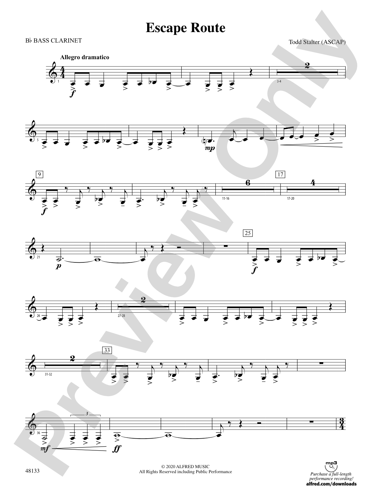 Escape Route: B-flat Bass Clarinet