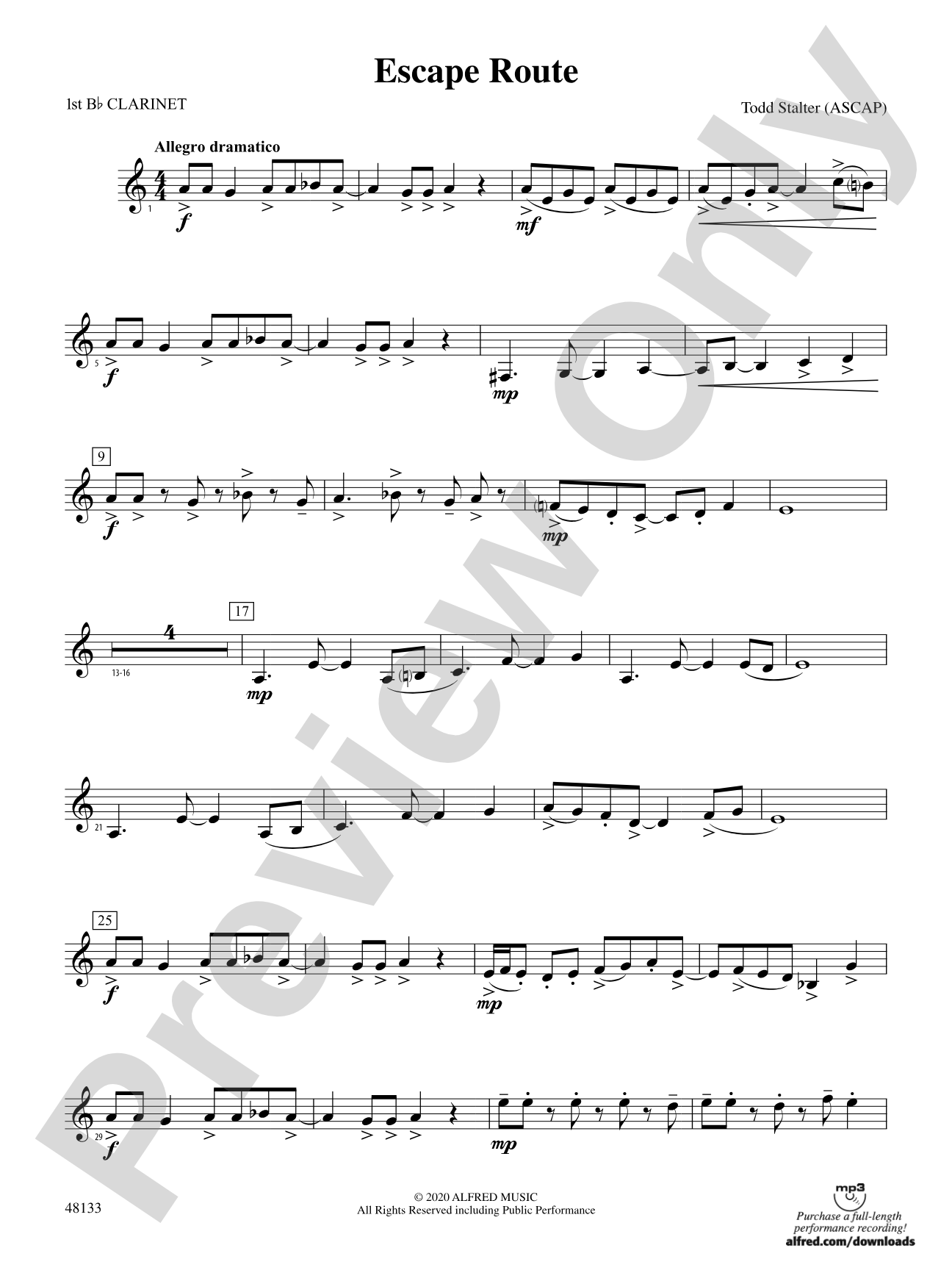 Escape Route: 1st B-flat Clarinet