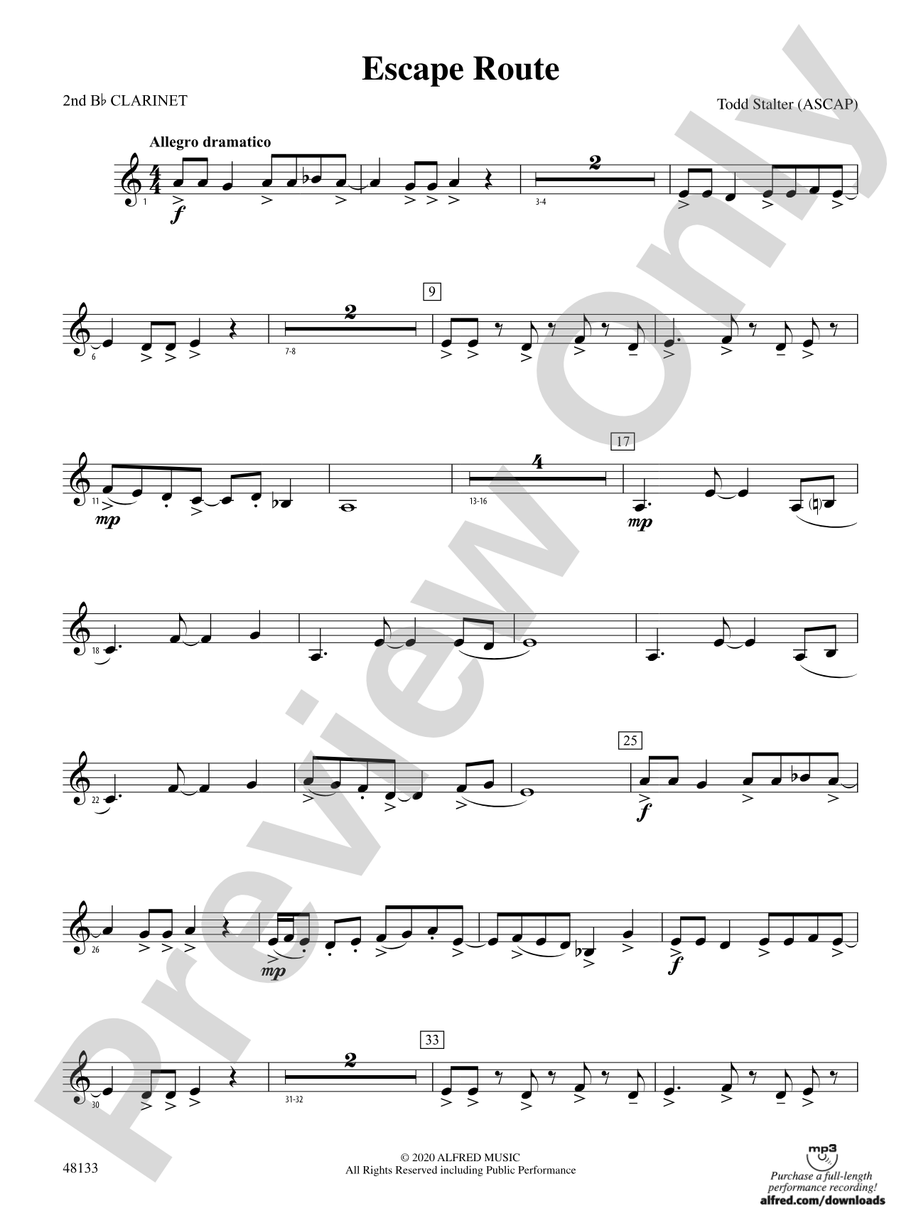 Escape Route: 2nd B-flat Clarinet
