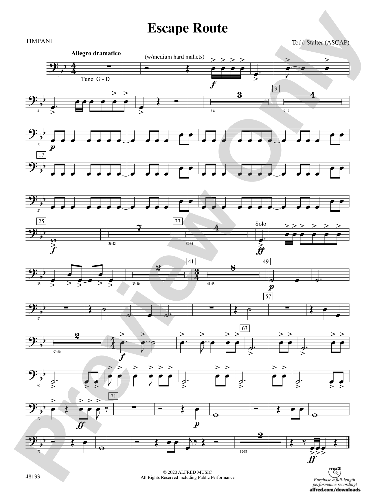 Escape Route: Timpani