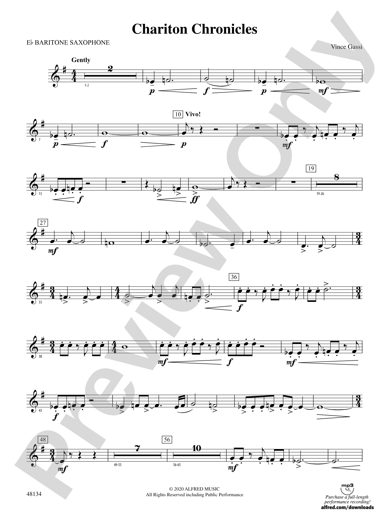 Chariton Chronicles: E-flat Baritone Saxophone