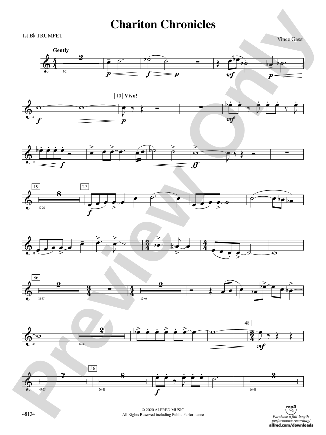 Chariton Chronicles: 1st B-flat Trumpet