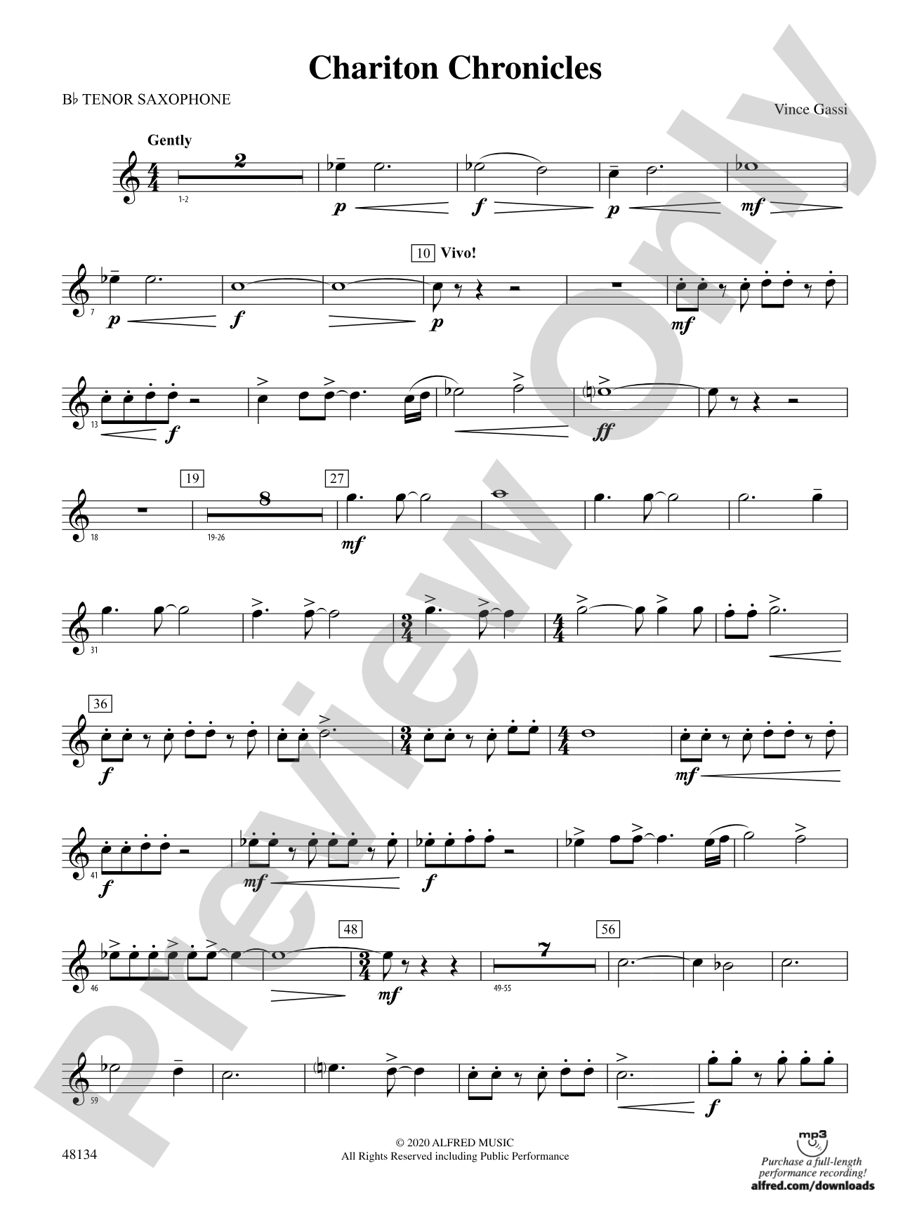 Chariton Chronicles: B-flat Tenor Saxophone