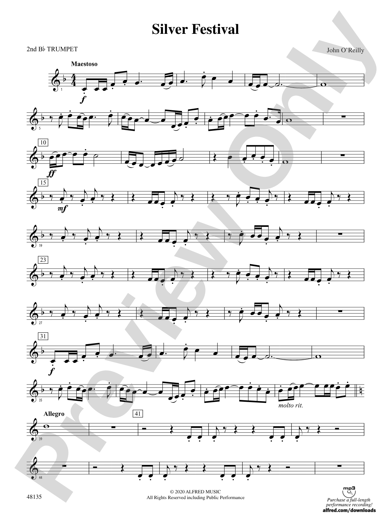 Silver Festival: 2nd B-flat Trumpet