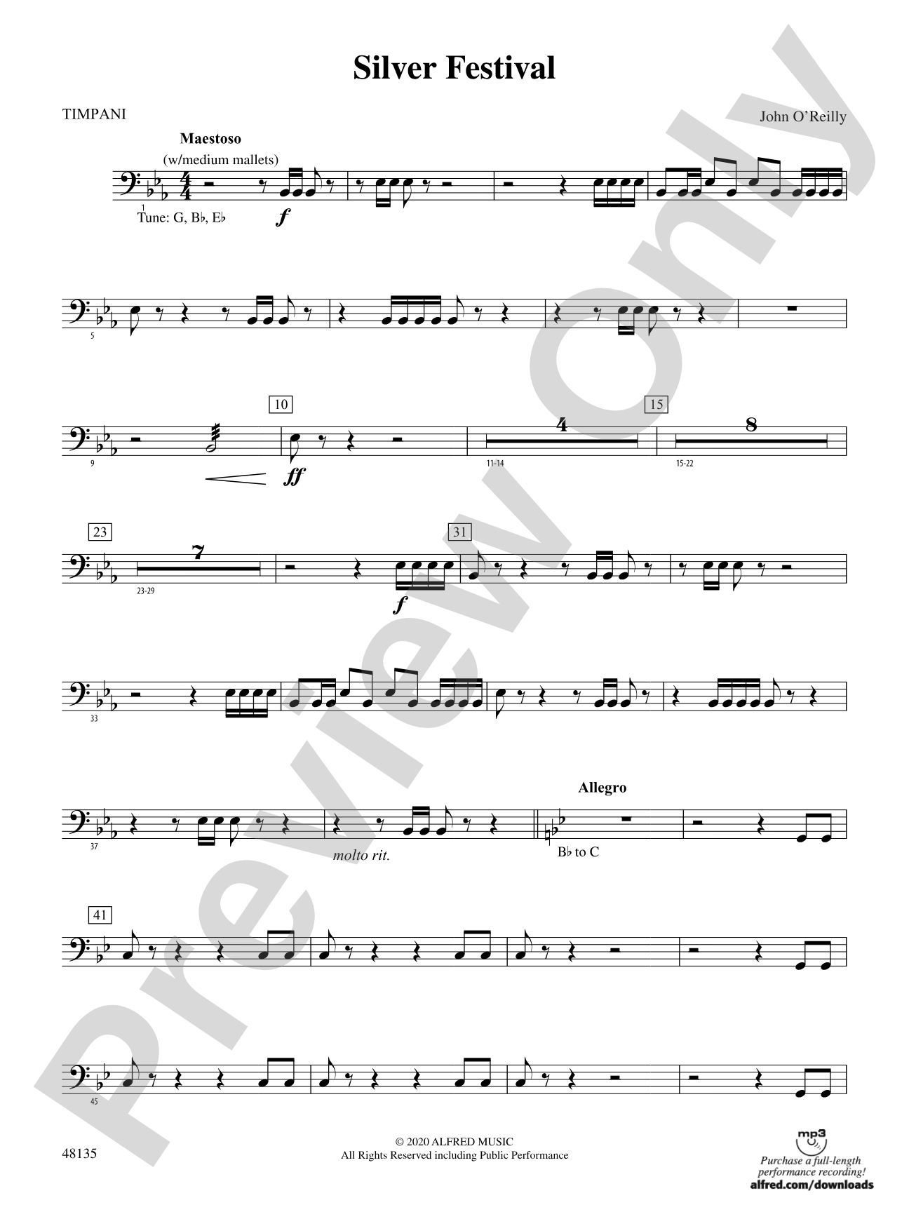 Silver Festival: Timpani