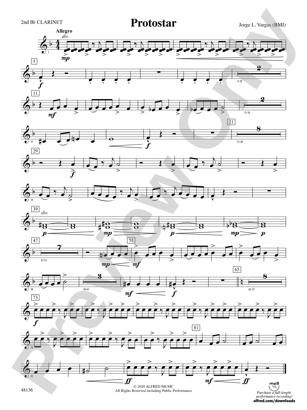 Protostar: 2nd B-flat Clarinet