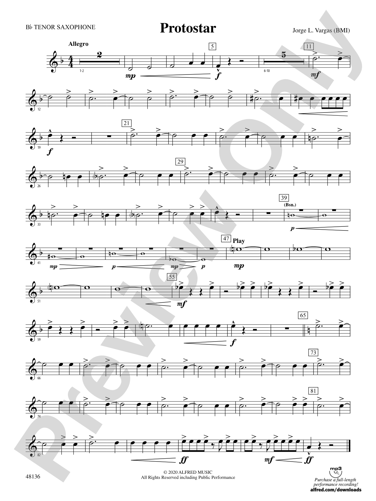 Protostar: B-flat Tenor Saxophone