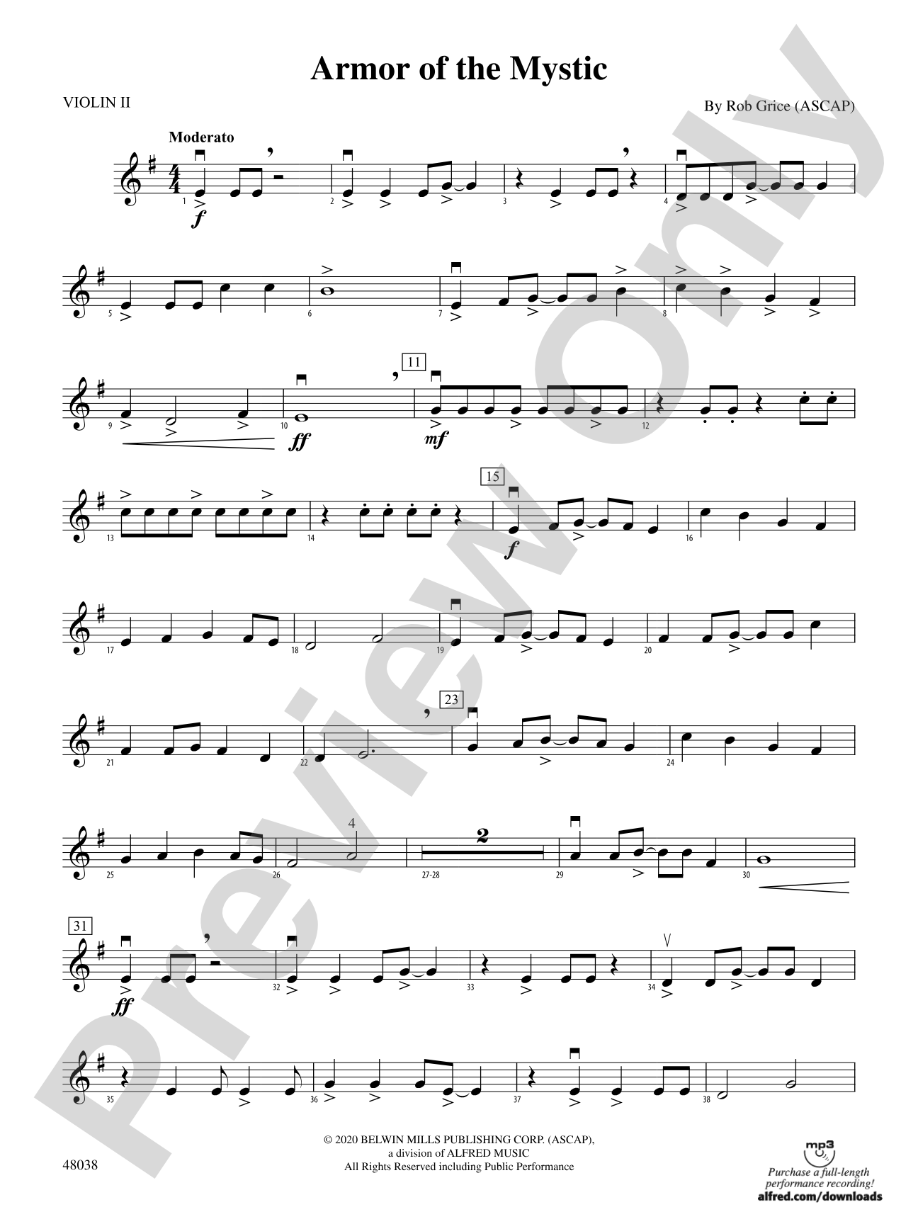 Armor of the Mystic: 2nd Violin