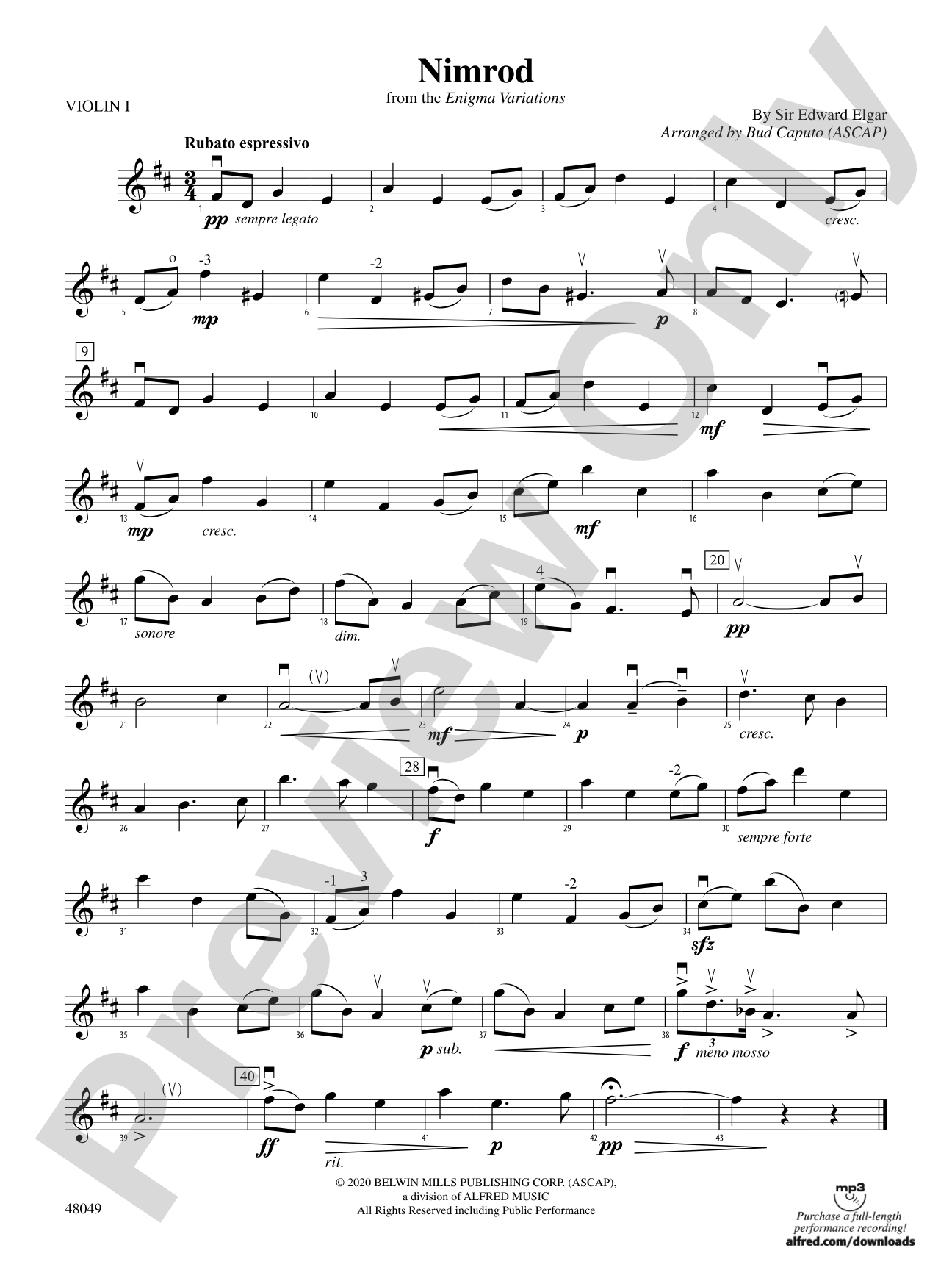 Nimrod: 1st Violin