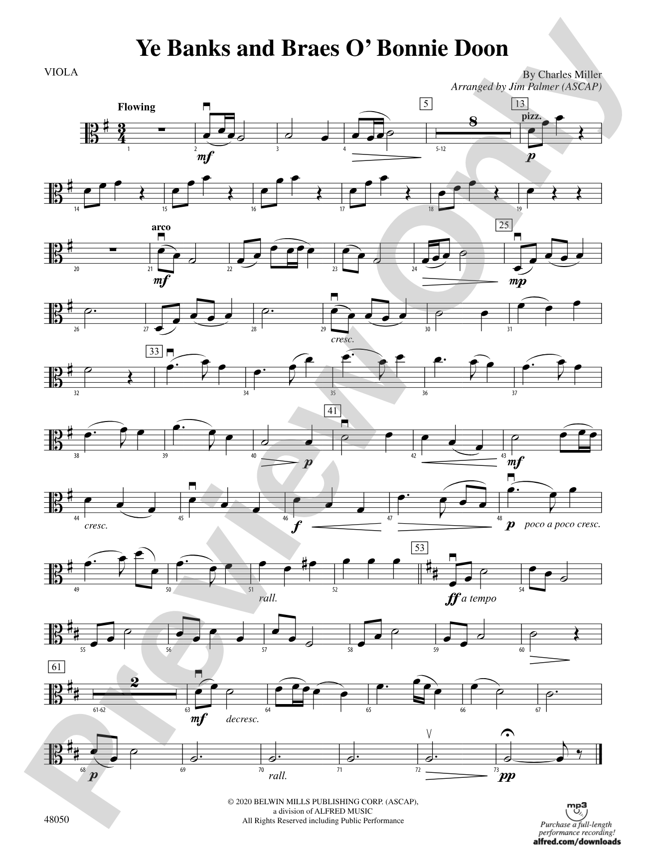Ye Banks and Braes O' Bonnie Doon: Viola