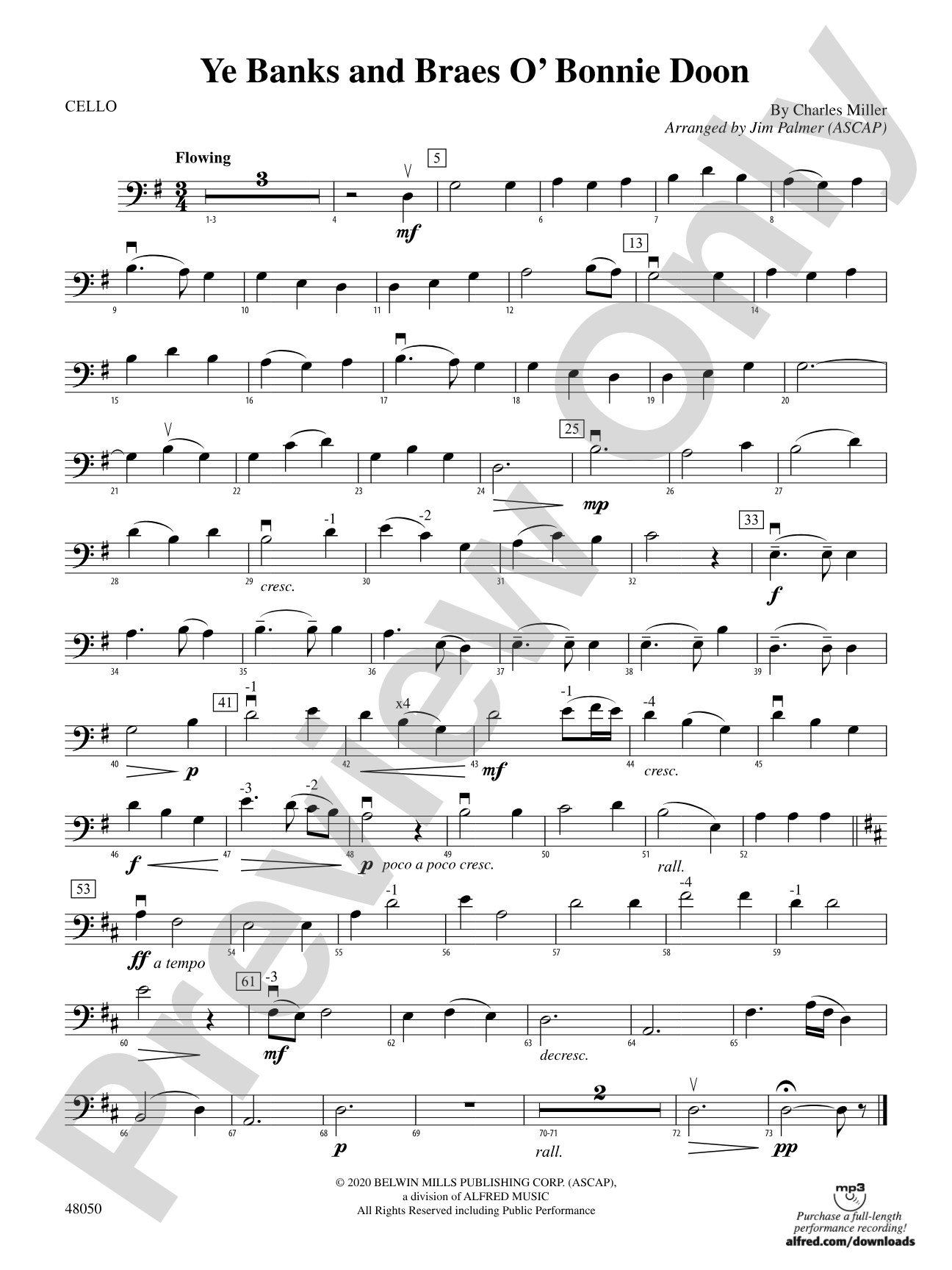 Ye Banks and Braes O' Bonnie Doon: Cello
