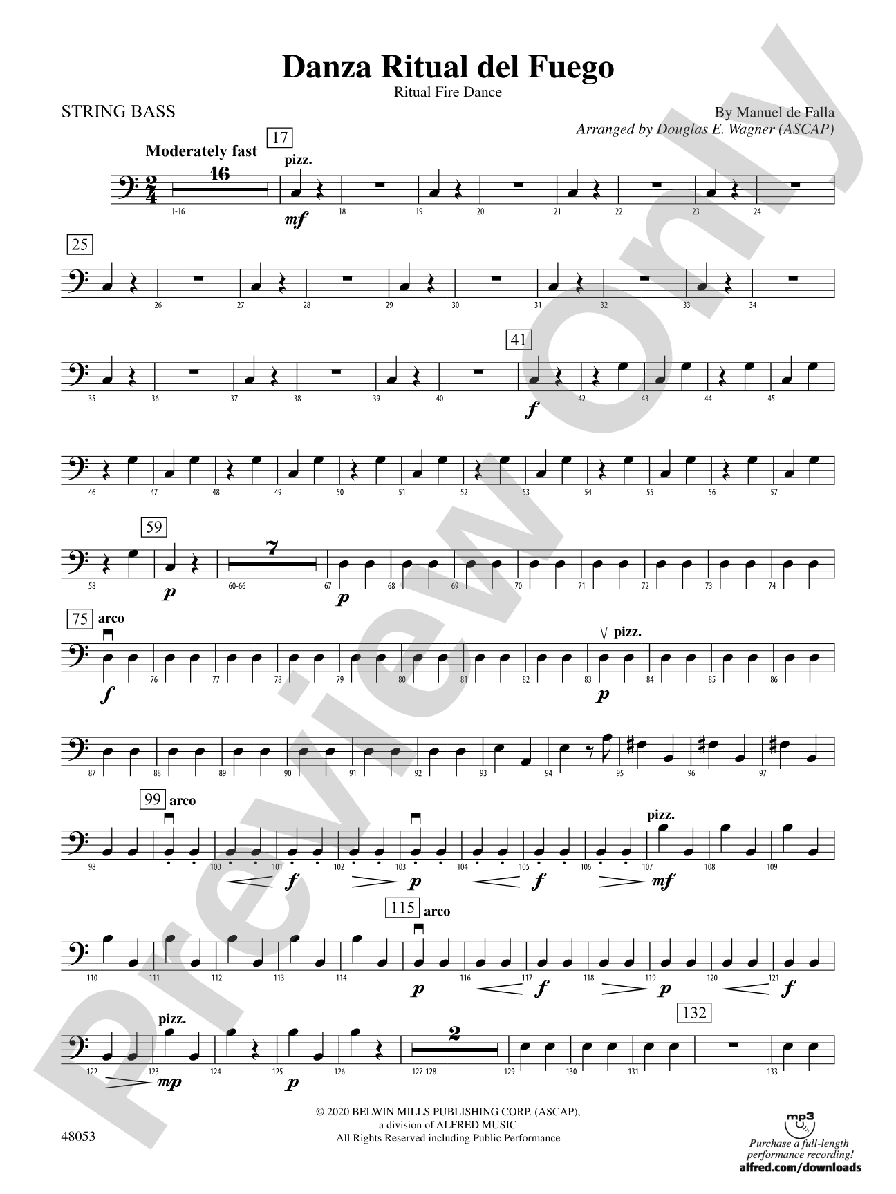 Danza Ritual del Fuego: String Bass