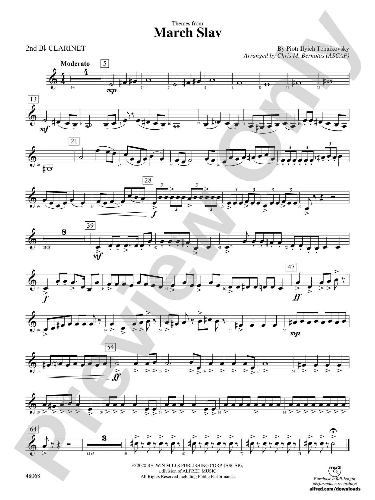 March Slav: 2nd B-flat Clarinet