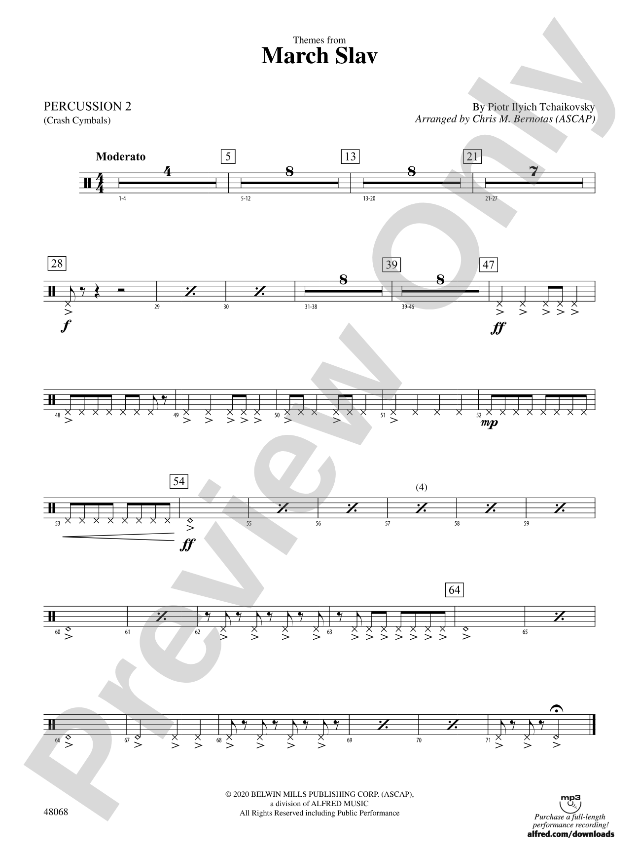 March Slav: 2nd Percussion