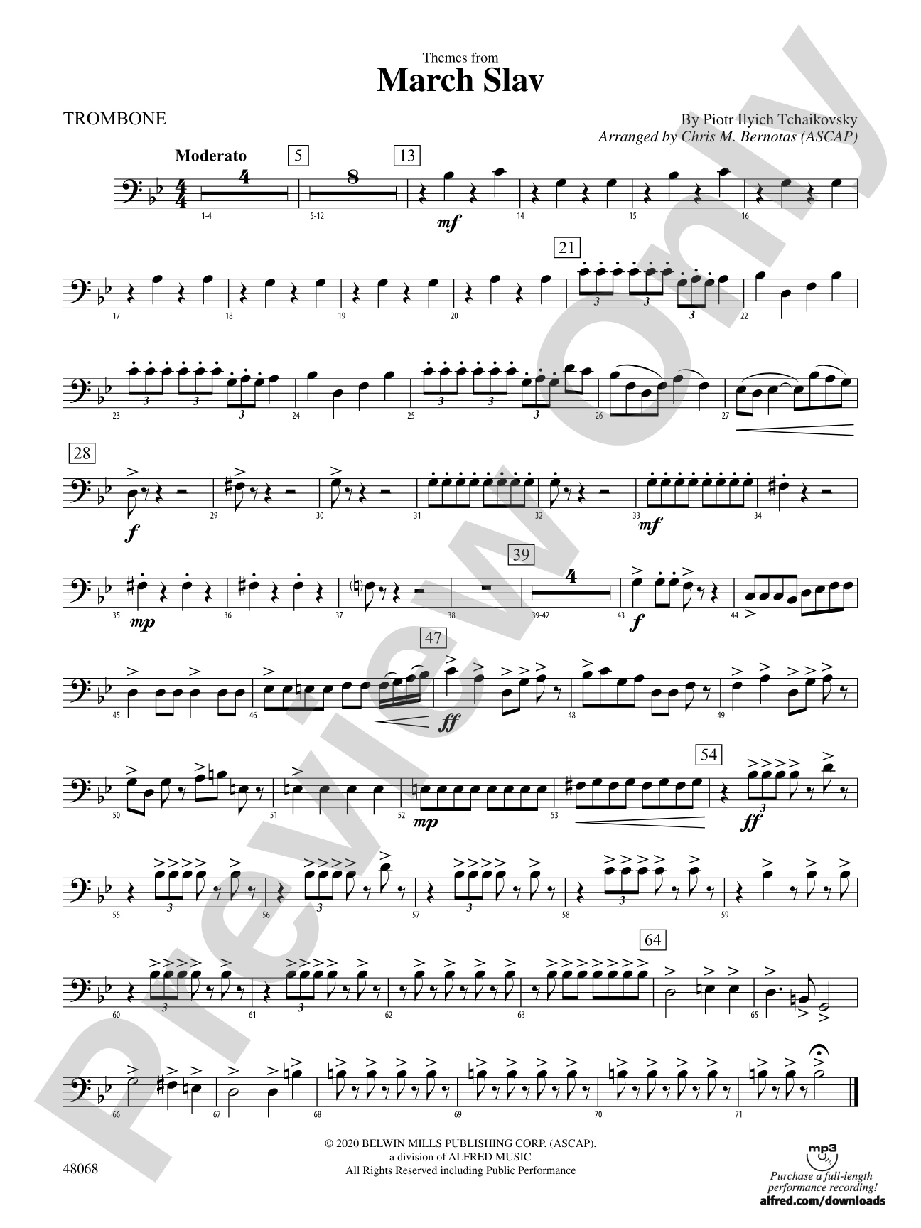 March Slav: 1st Trombone