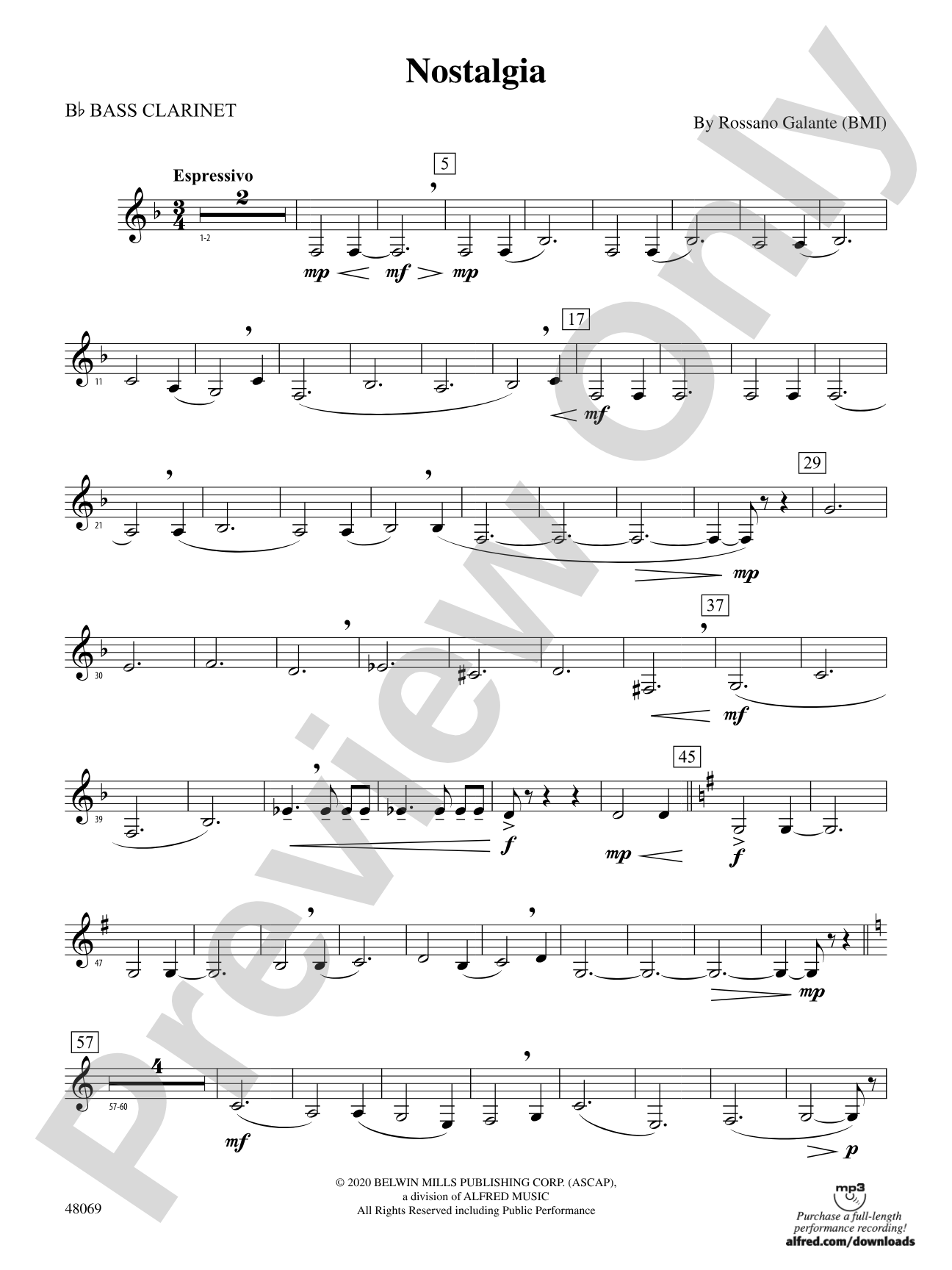 Nostalgia: B-flat Bass Clarinet