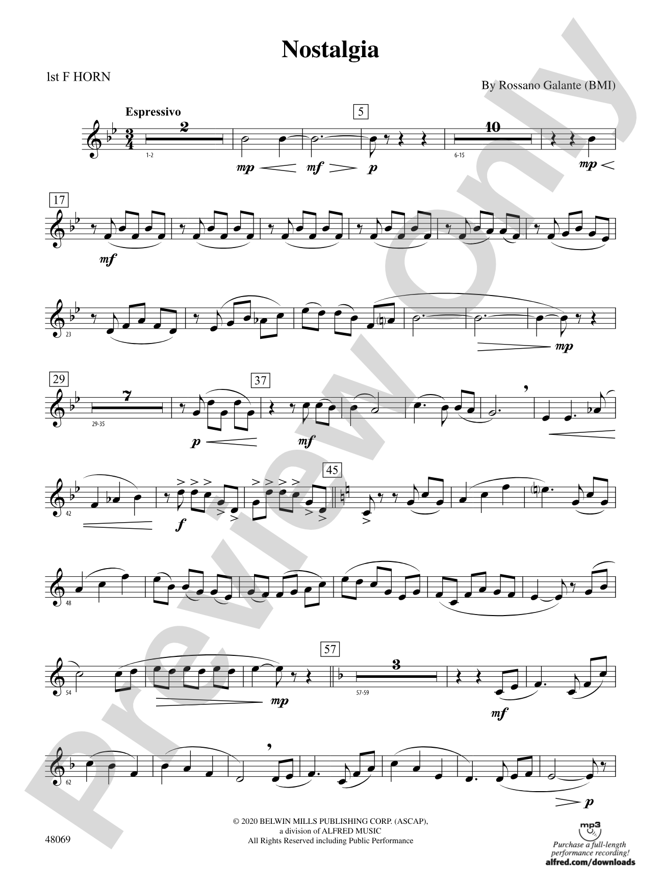 Nostalgia: 1st F Horn