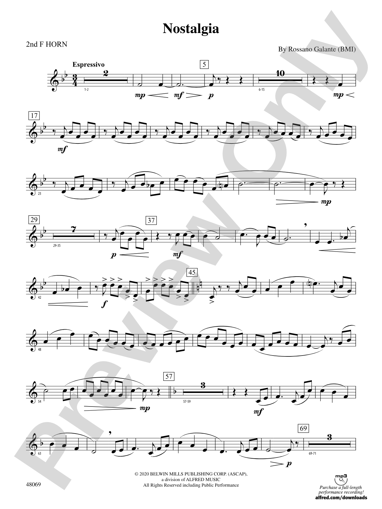 Nostalgia: 2nd F Horn