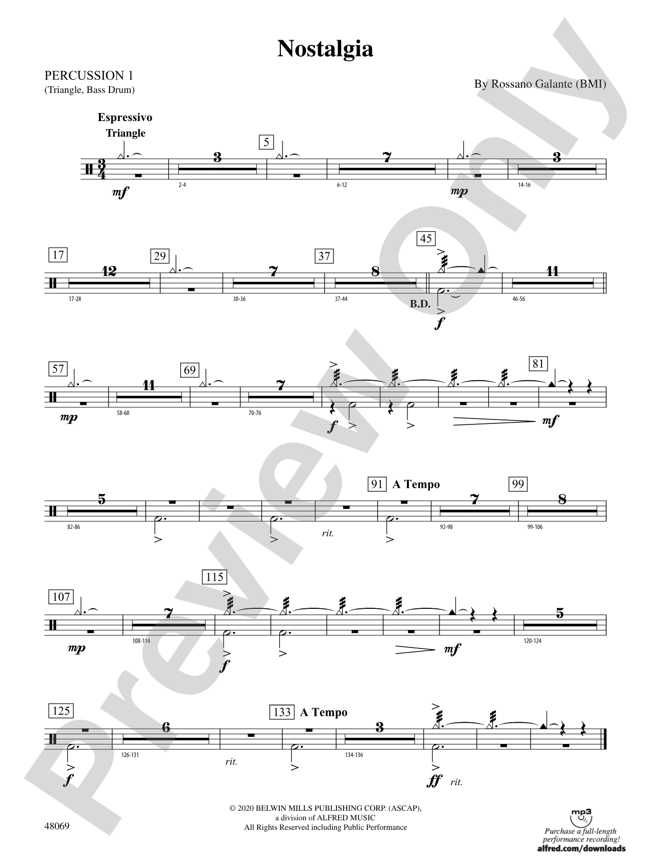 Nostalgia: 1st Percussion