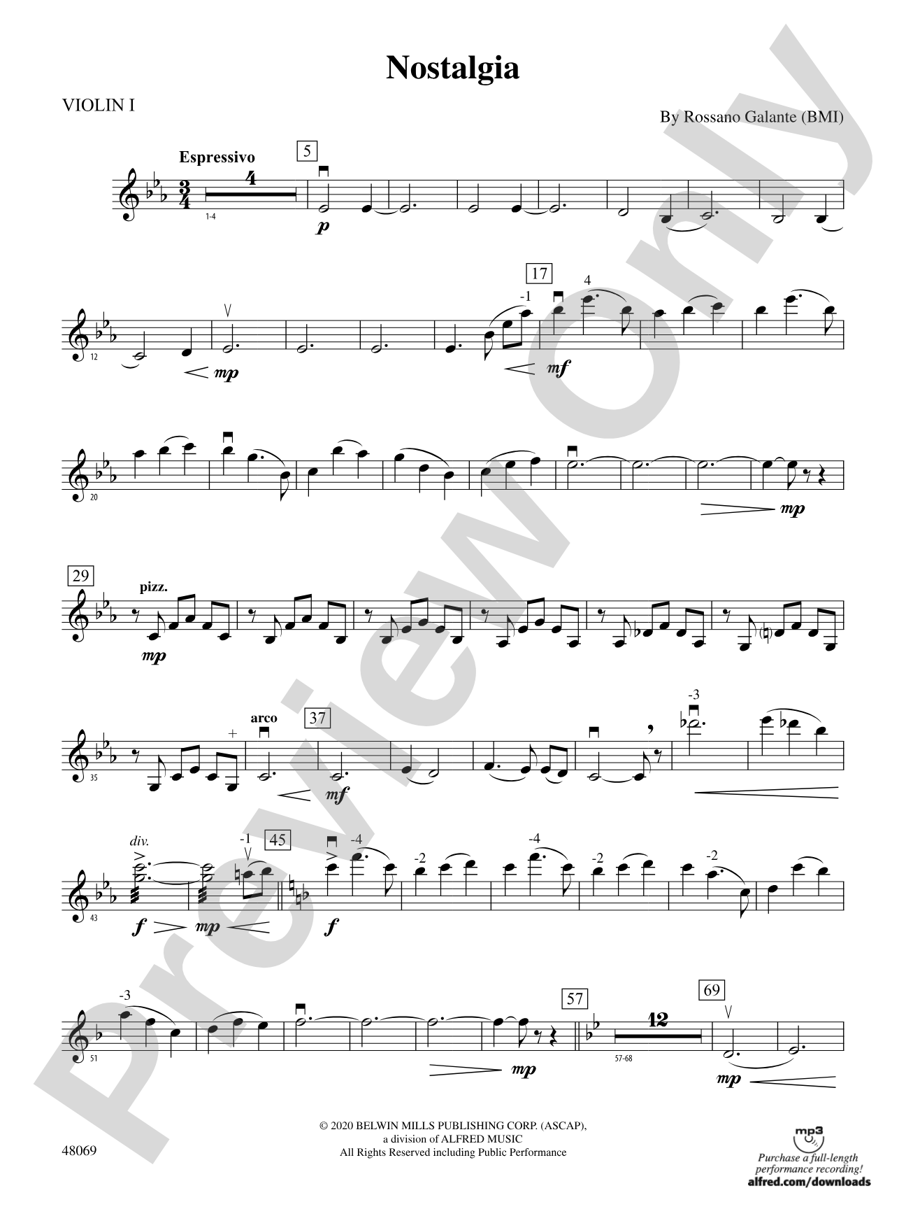 Nostalgia: 1st Violin