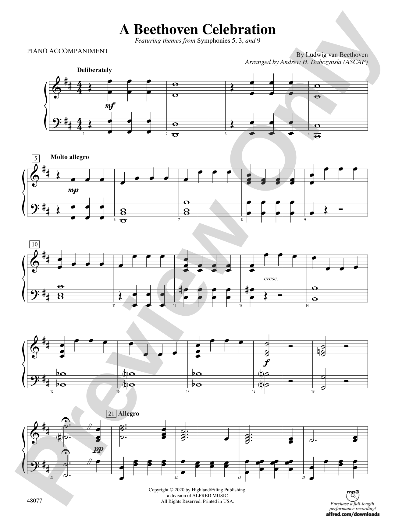 A Beethoven Celebration: Piano Accompaniment