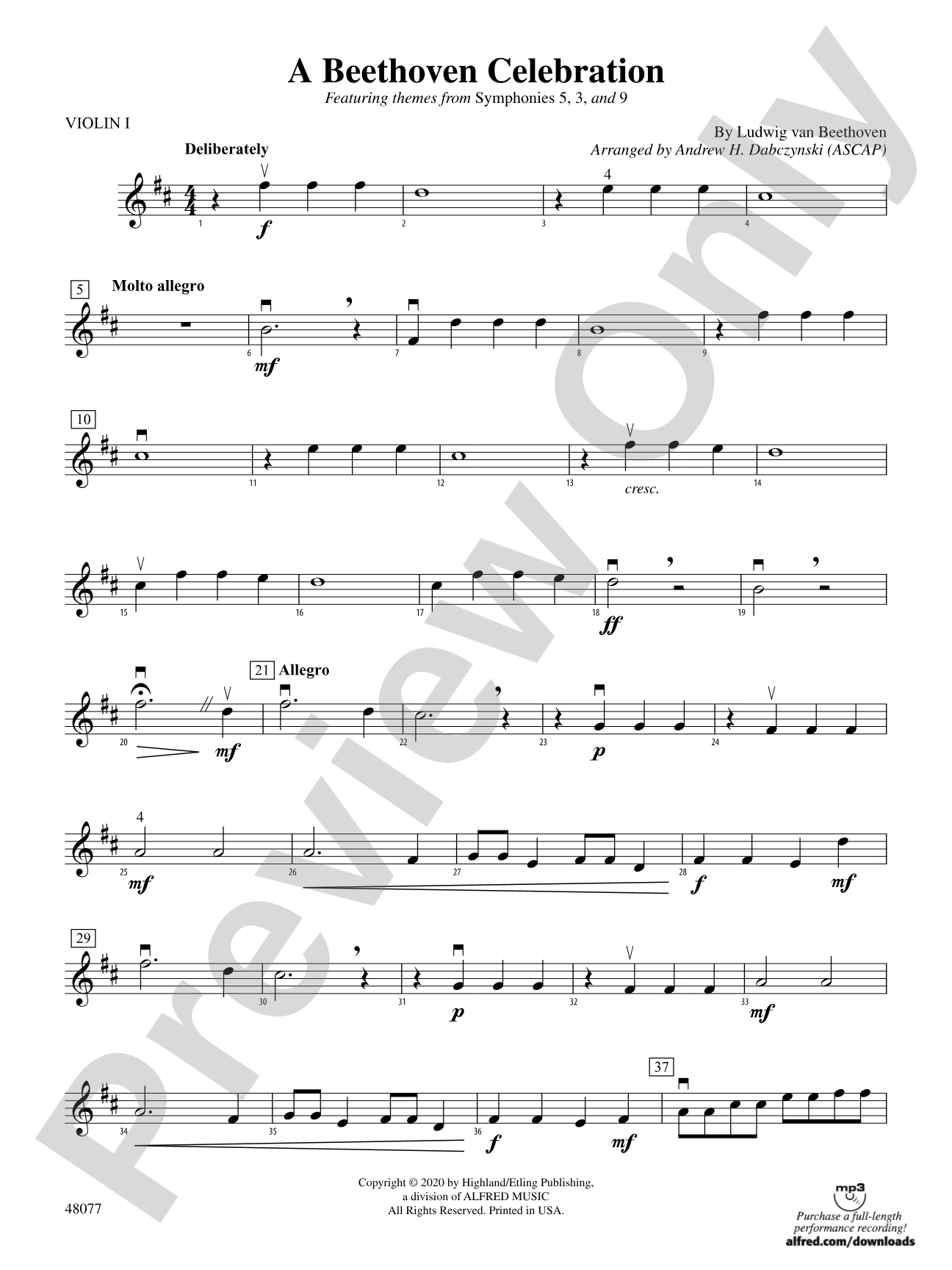 A Beethoven Celebration: 1st Violin