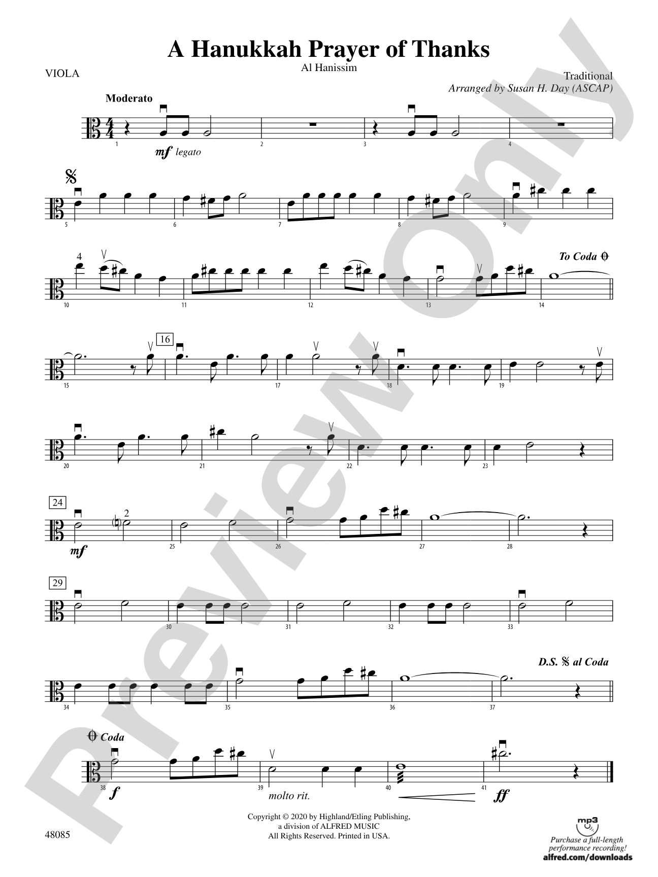 A Hanukkah Prayer of Thanks: Viola