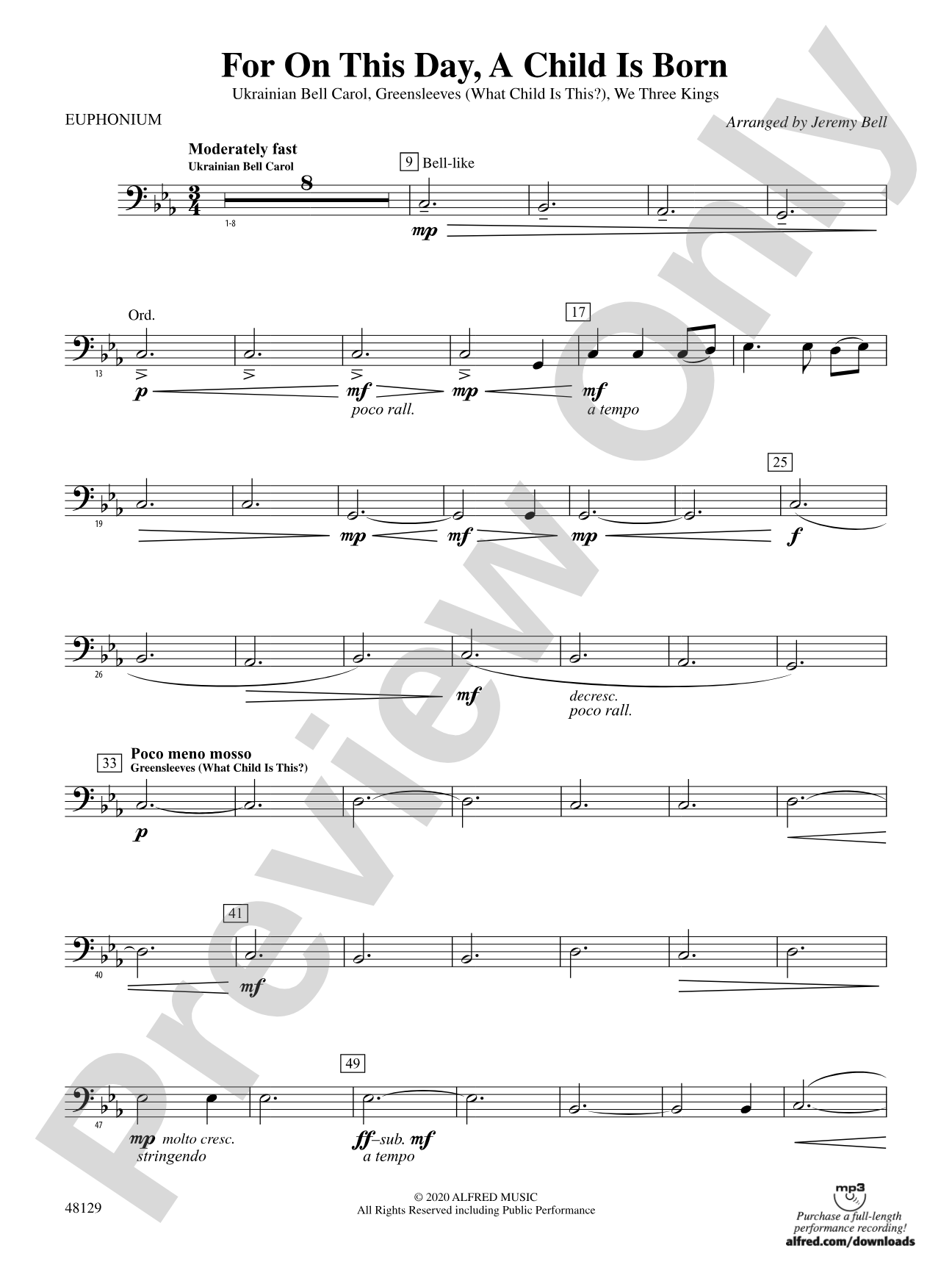 For On This Day, A Child Is Born: Baritone B.C.