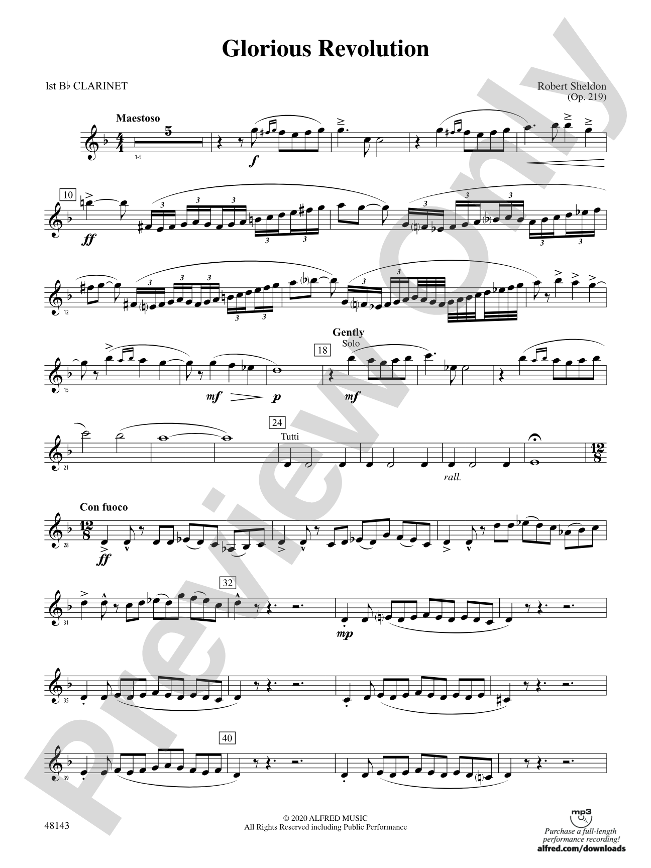 Glorious Revolution: 1st B-flat Clarinet