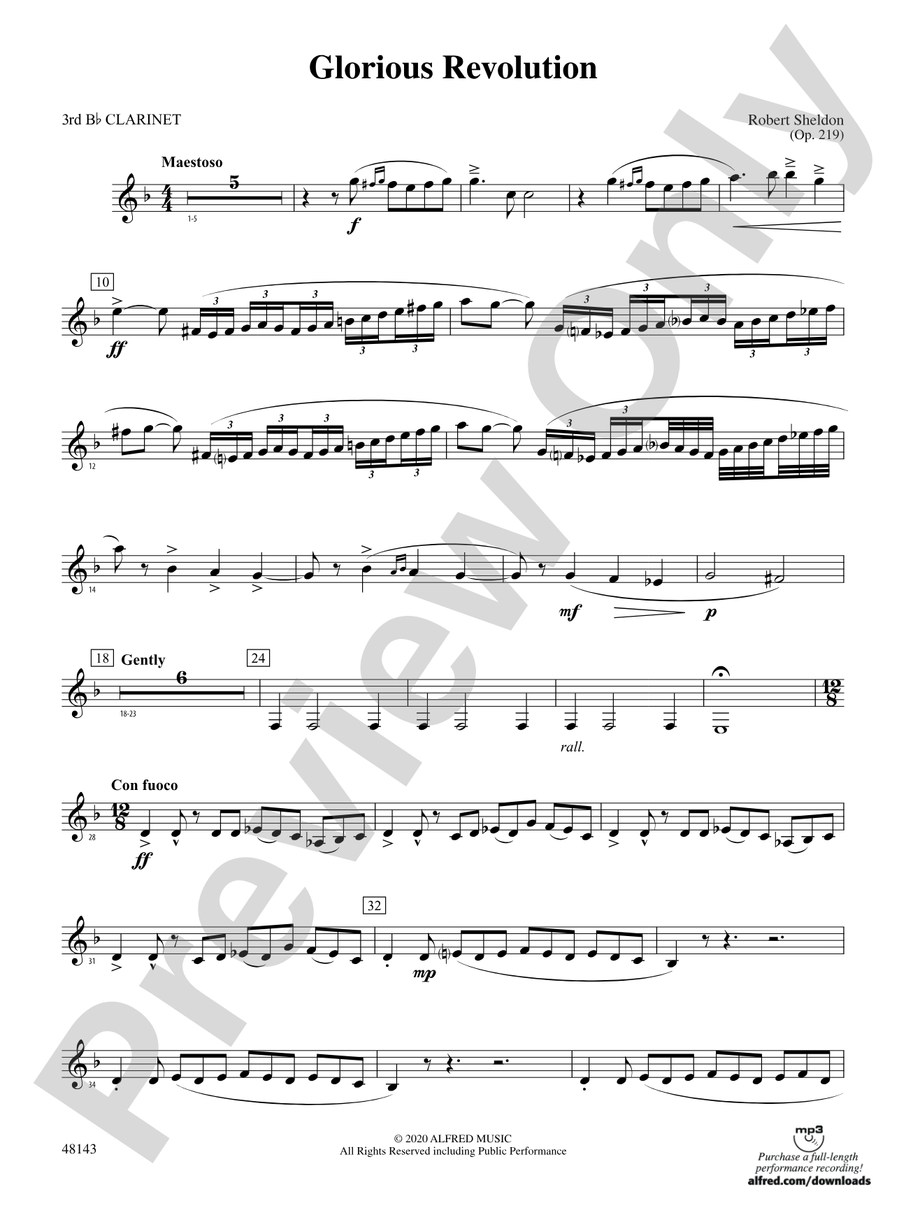 Glorious Revolution: 3rd B-flat Clarinet