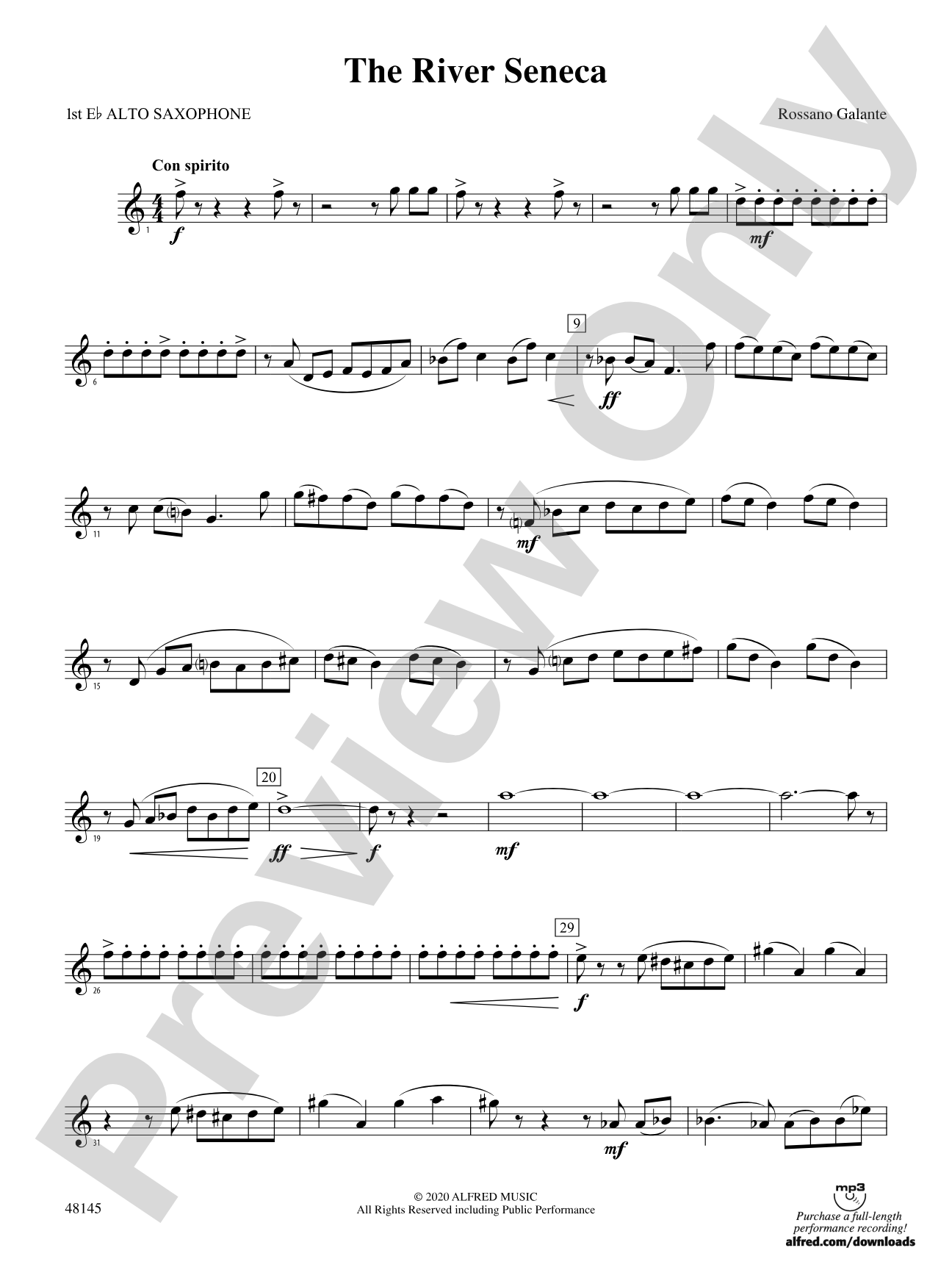 The River Seneca: E-flat Alto Saxophone