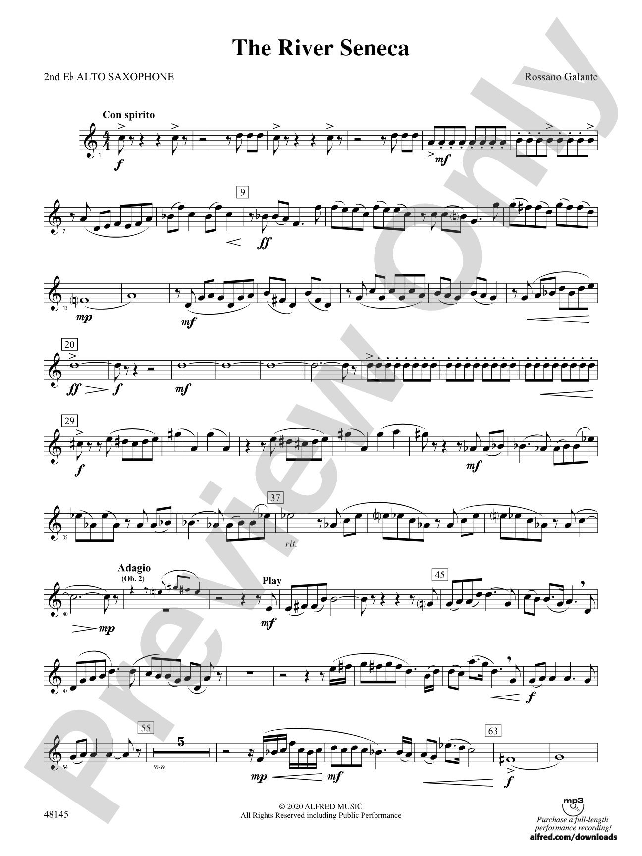 The River Seneca: 2nd E-flat Alto Saxophone