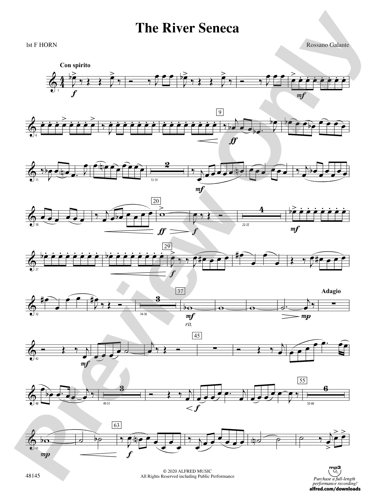 The River Seneca: 1st F Horn