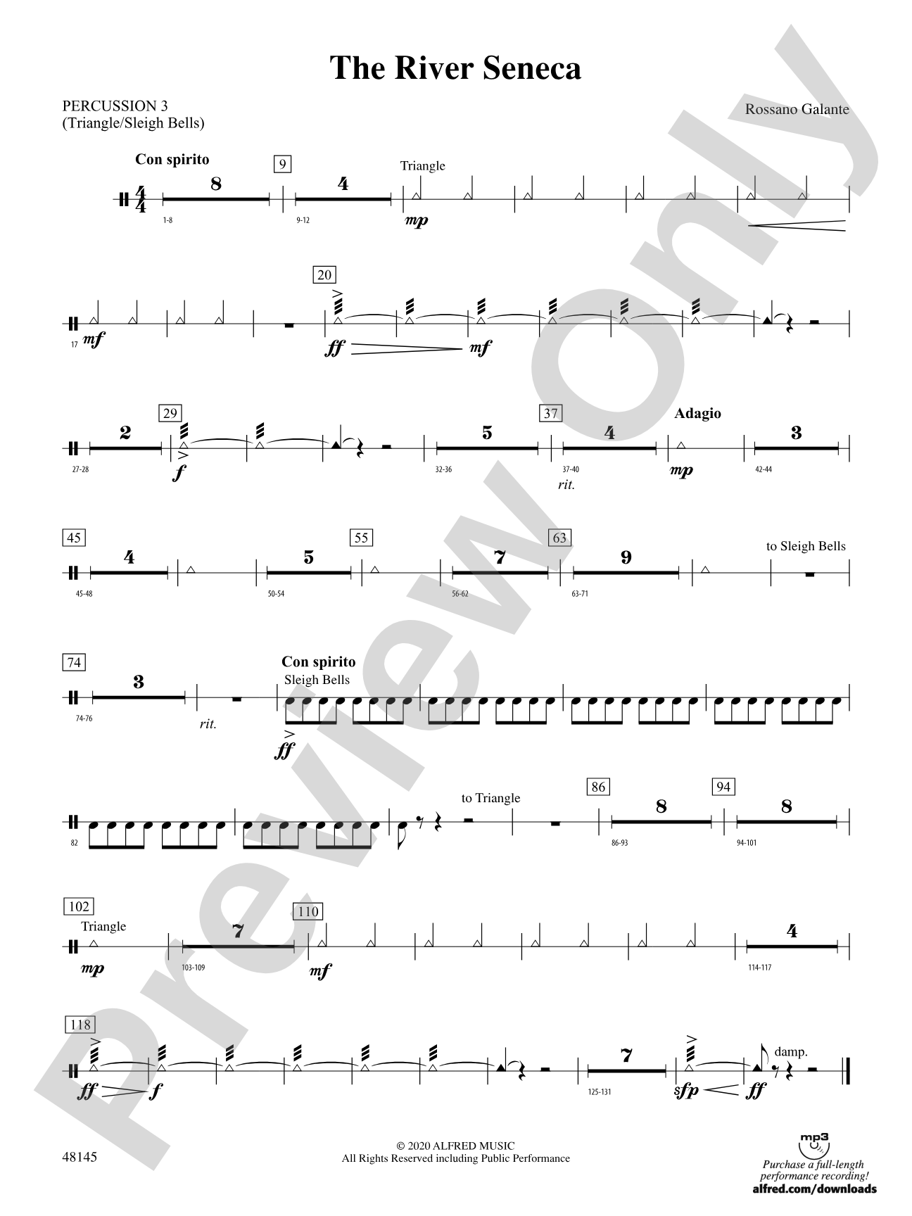 The River Seneca: 3rd Percussion