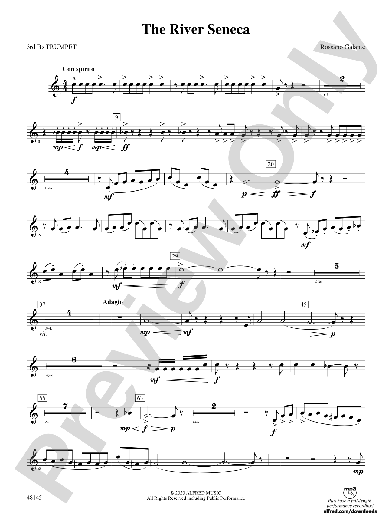 The River Seneca: 3rd B-flat Trumpet