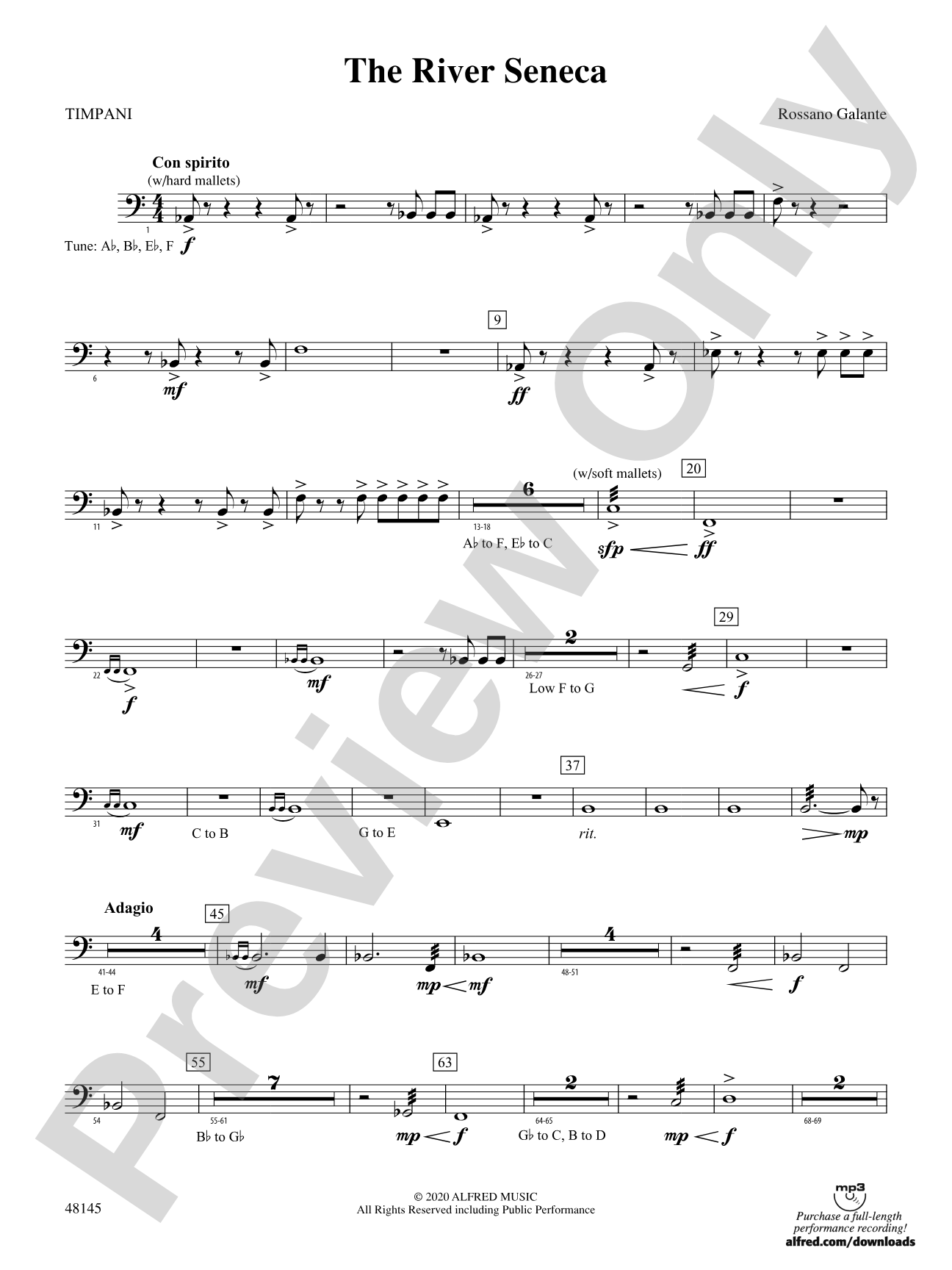 The River Seneca: Timpani