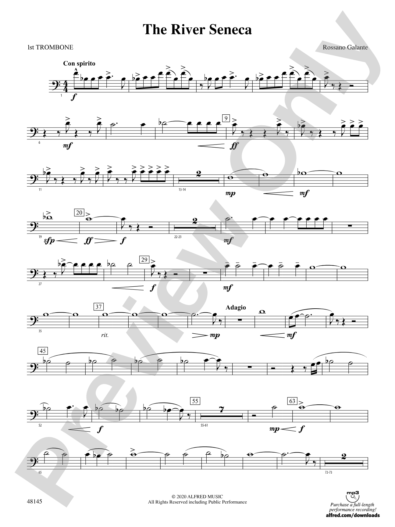 The River Seneca: 1st Trombone