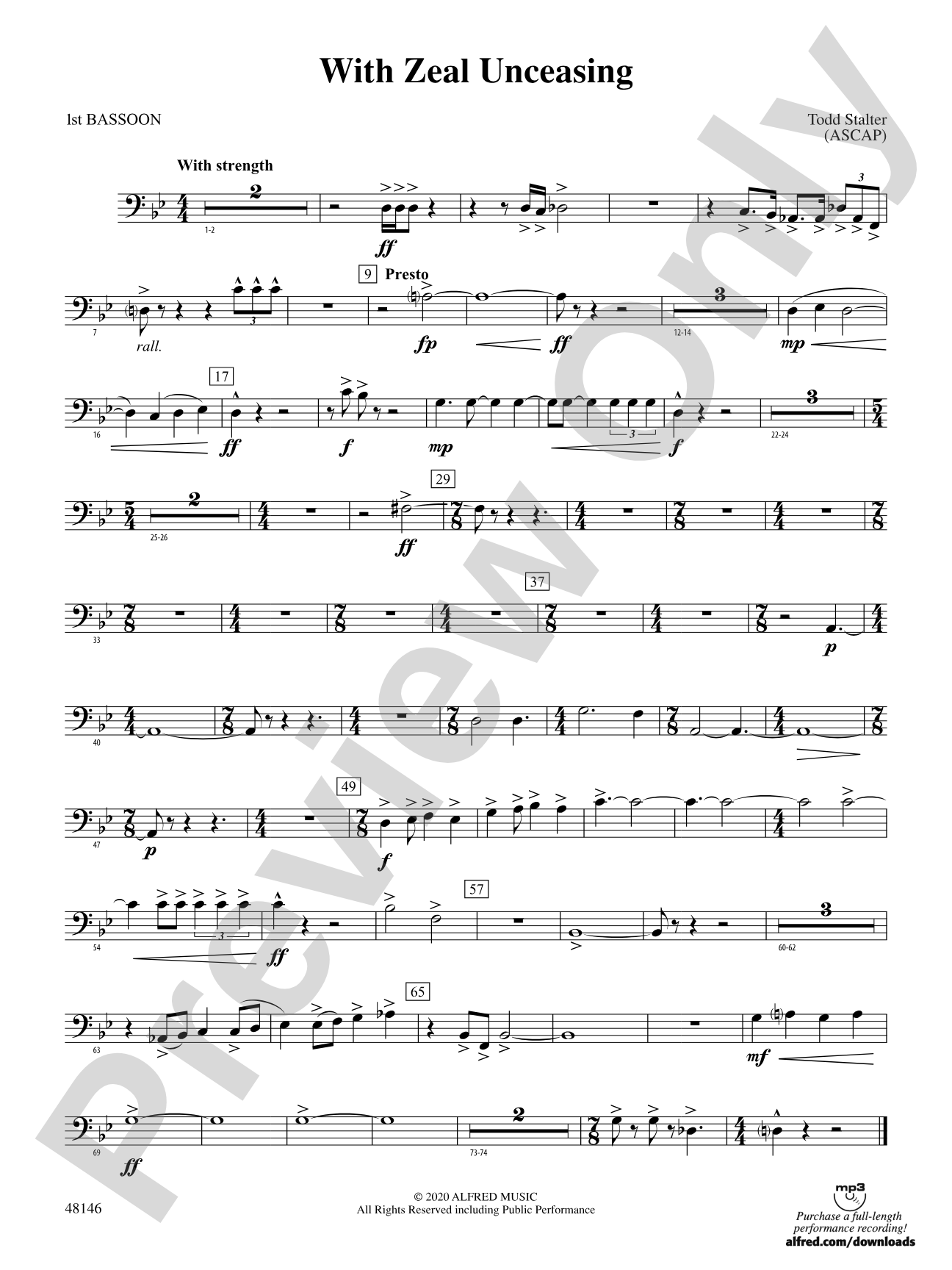 With Zeal Unceasing: Bassoon